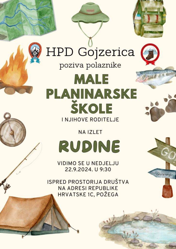 1. Mala planinarska škola u HPD Gojzerica PŽ- 29.09.-04.12.2024.